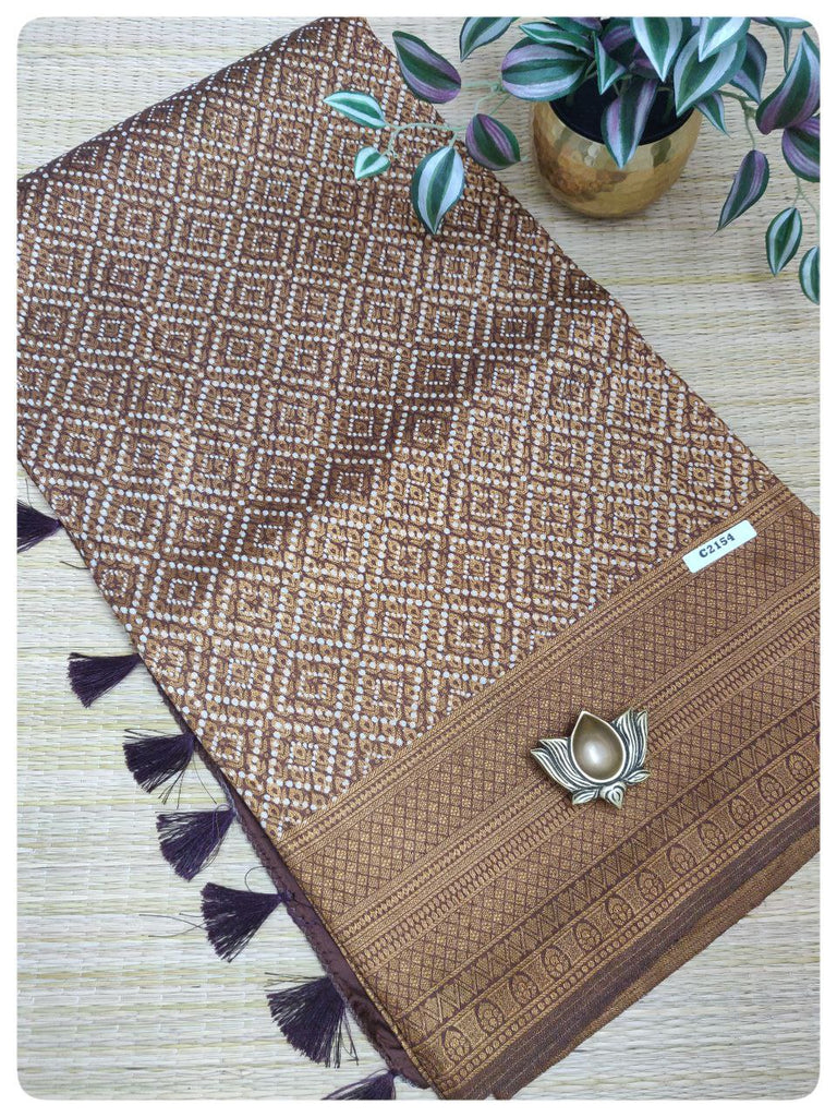 Kubera Pattu Contrast Border #C2154