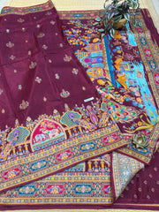 Semi Banarasi Satin Crepe #F5147