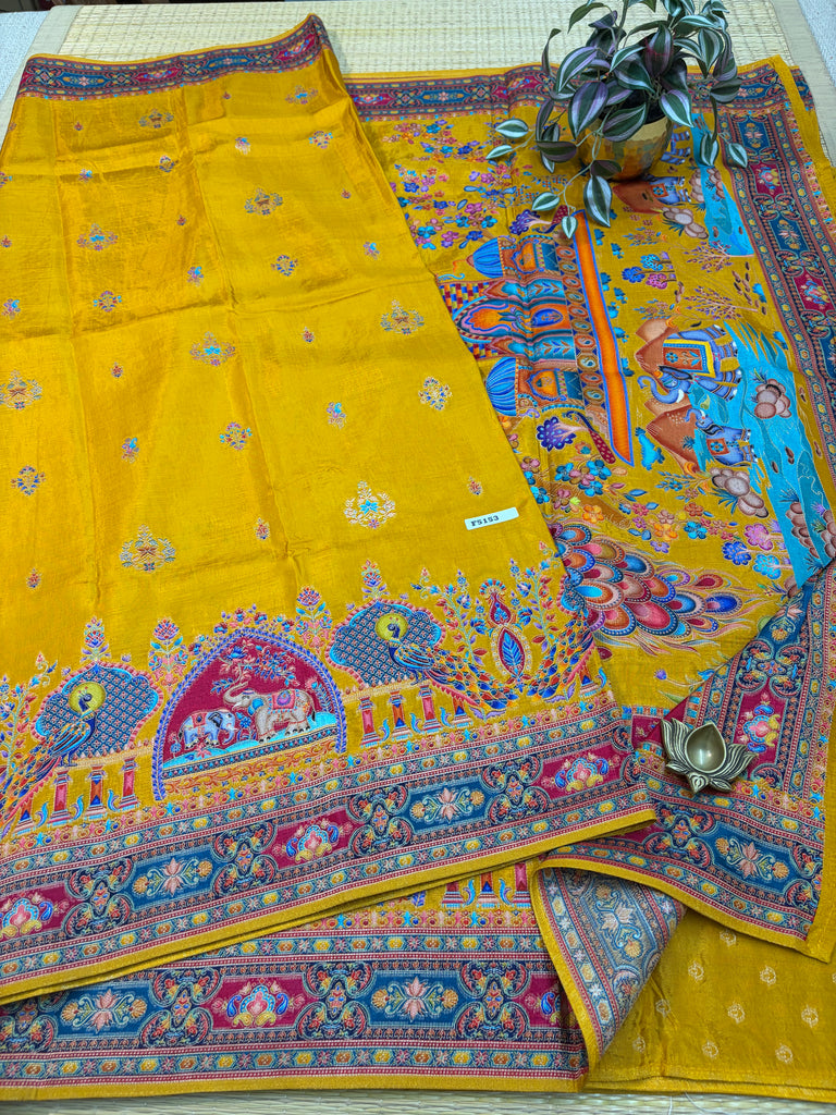 Semi Banarasi Satin Crepe #F5153