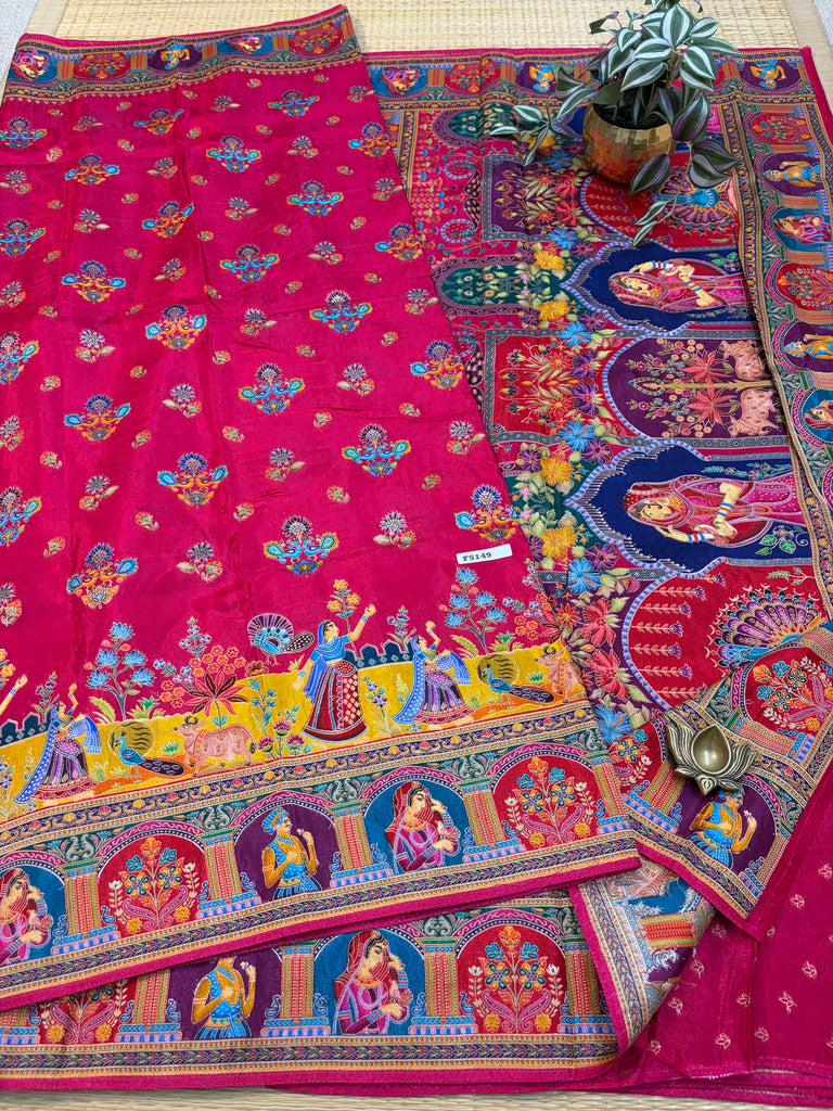 Semi Banarasi Satin Crepe #F5149