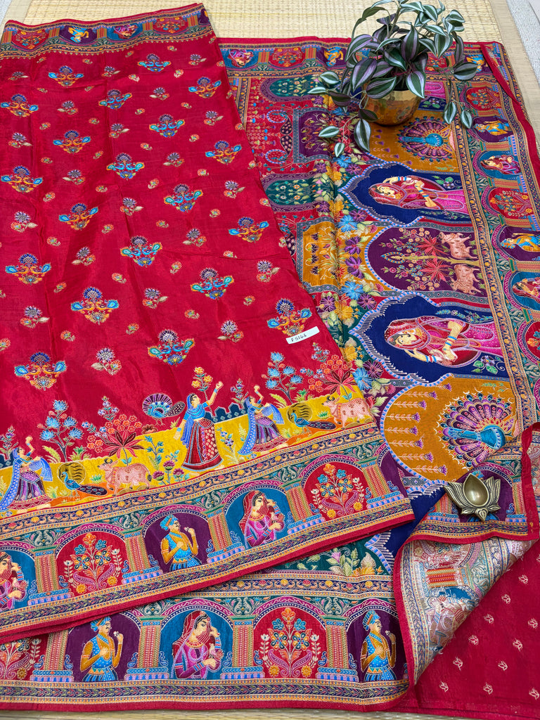 Semi Banarasi Satin Crepe #F5146