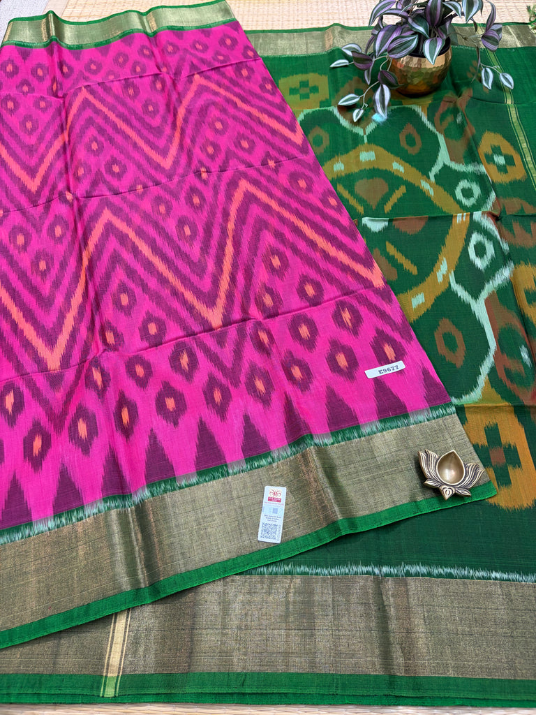 Pure Silk Cotton Sarees #E9677