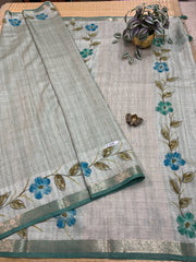 Semi Jute Sarees #F4509