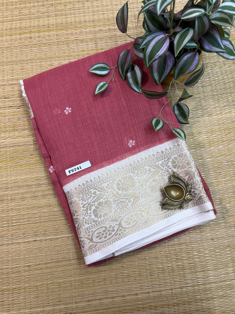 Linen Sarees#F5741