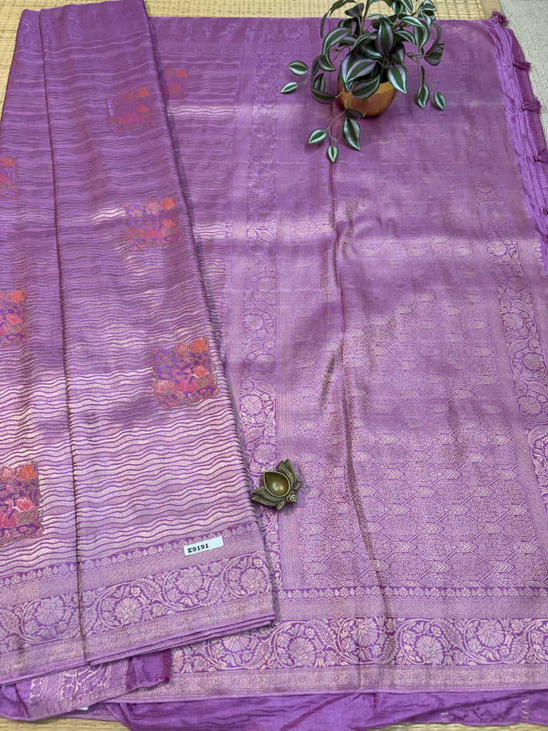 Semi Banarasi Satin Crepe #E9191