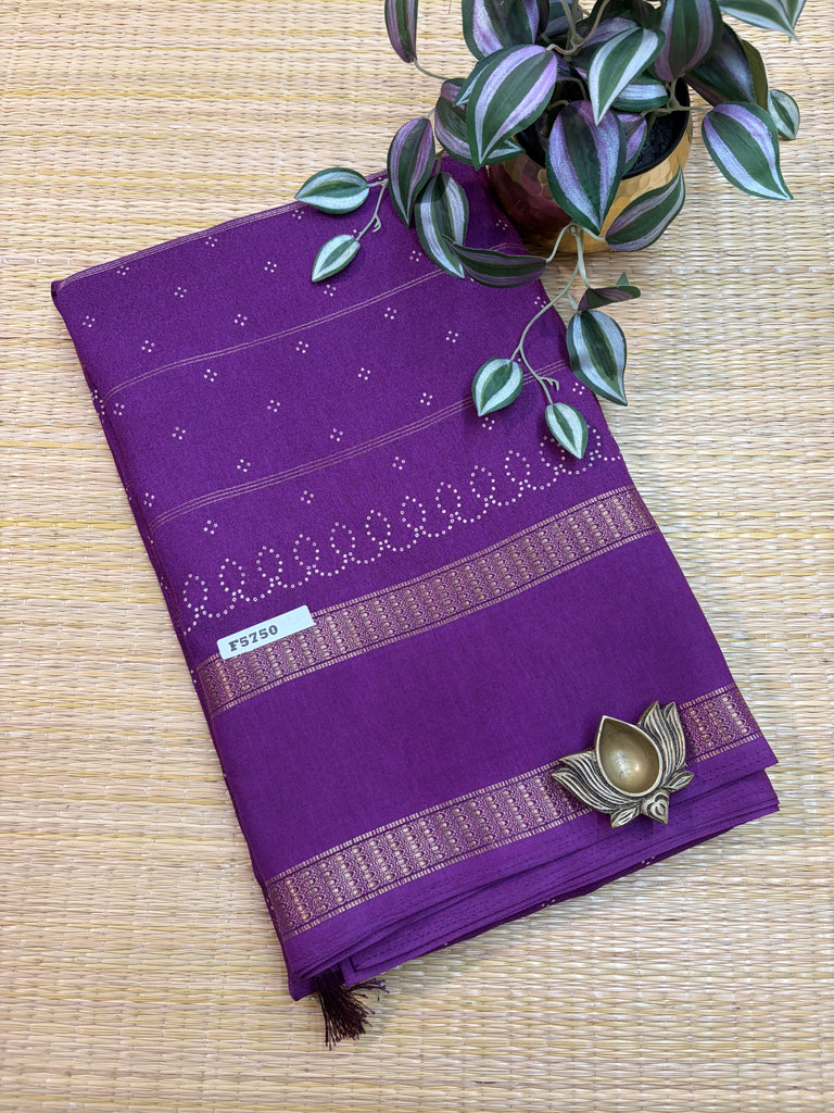 Mass Crepe Sarees #F5750