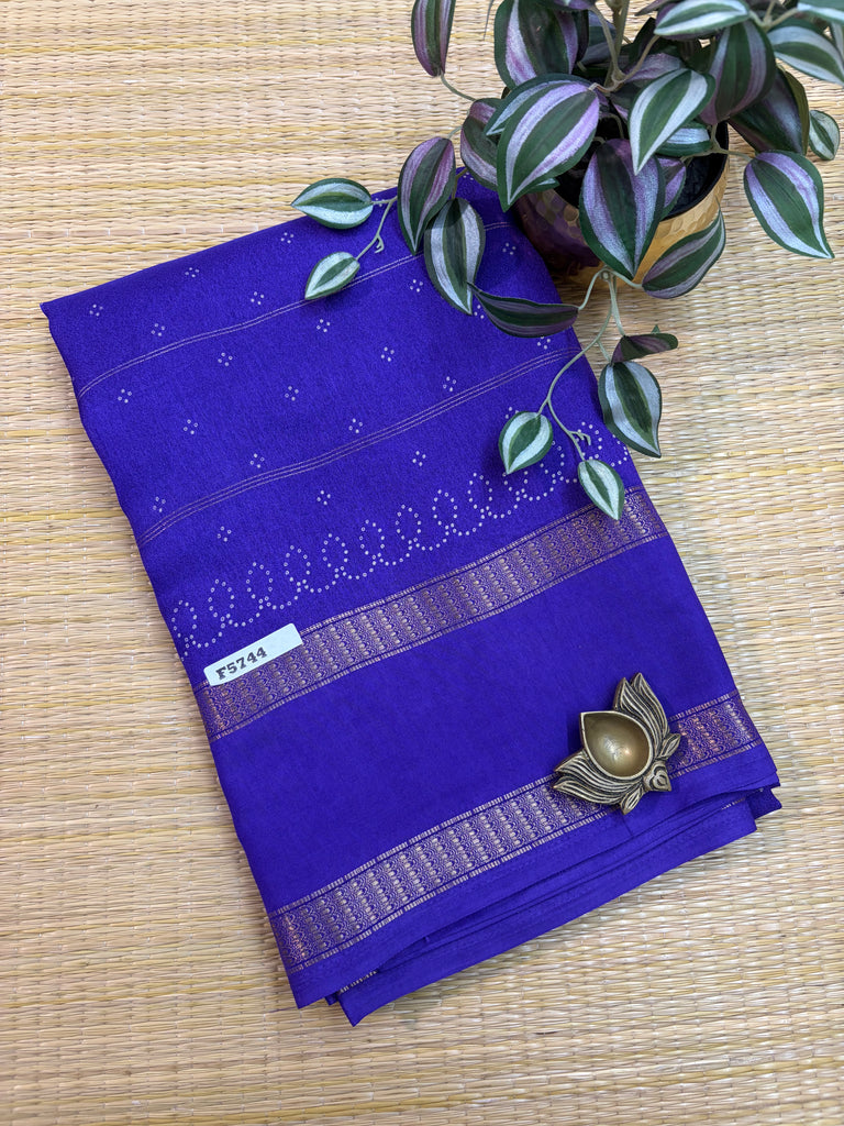 Mass Crepe Sarees #F5744