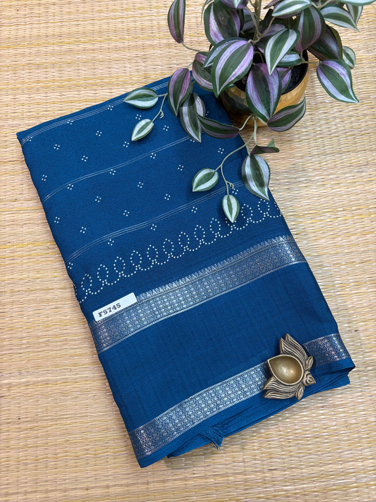Mass Crepe Sarees #F5745