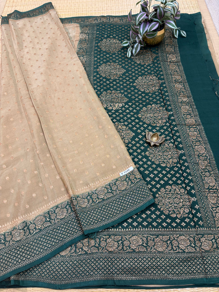 Semi Banarasi Crepe Sarees #F1735
