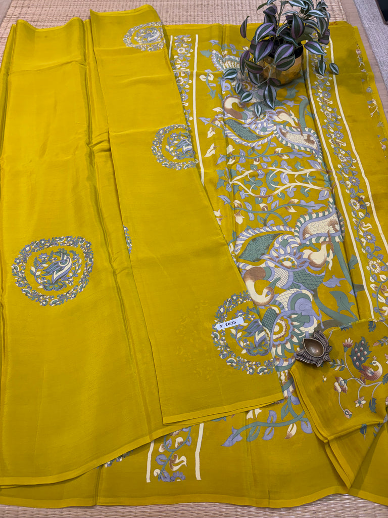 Semi Crepe Sarees #F7035