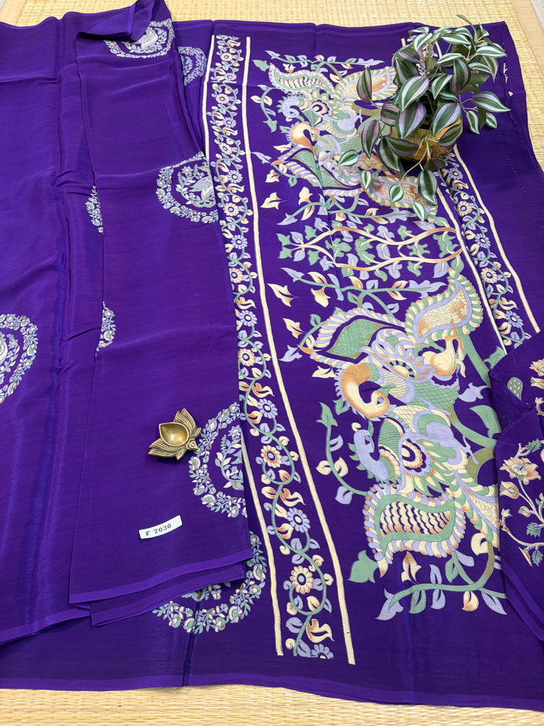 Semi Crepe Sarees #F7030