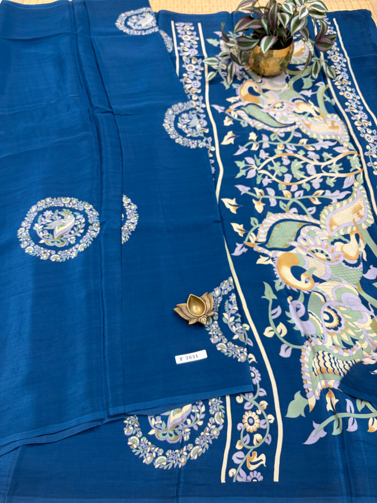 Semi Crepe Sarees #F7031
