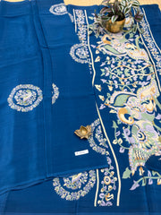 Semi Crepe Sarees #F7031
