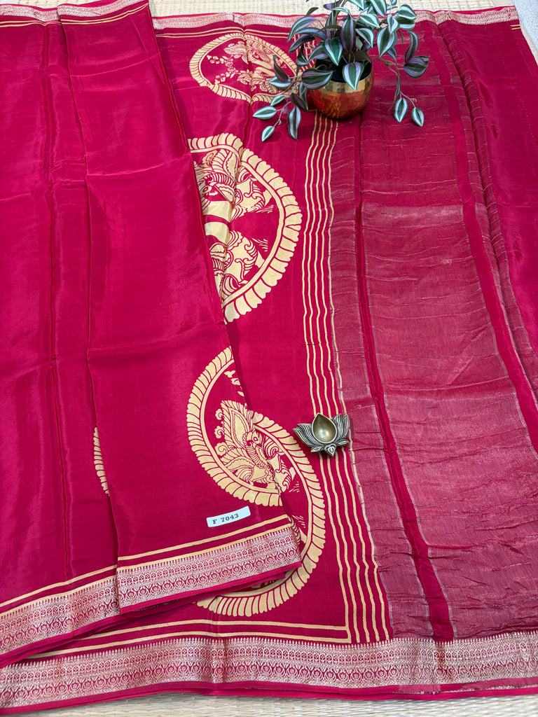 Semi Crepe Sarees #F7043