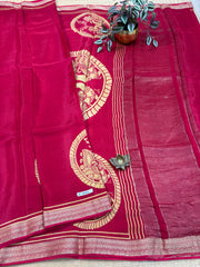 Semi Crepe Sarees #F7043