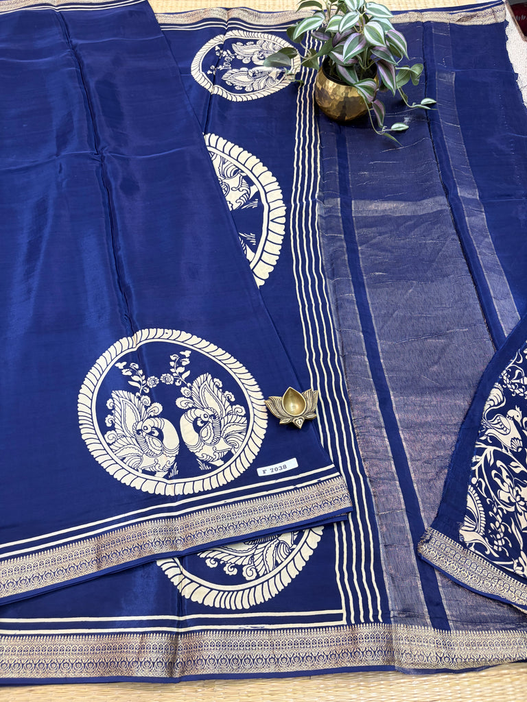 Semi Crepe Sarees #F7038