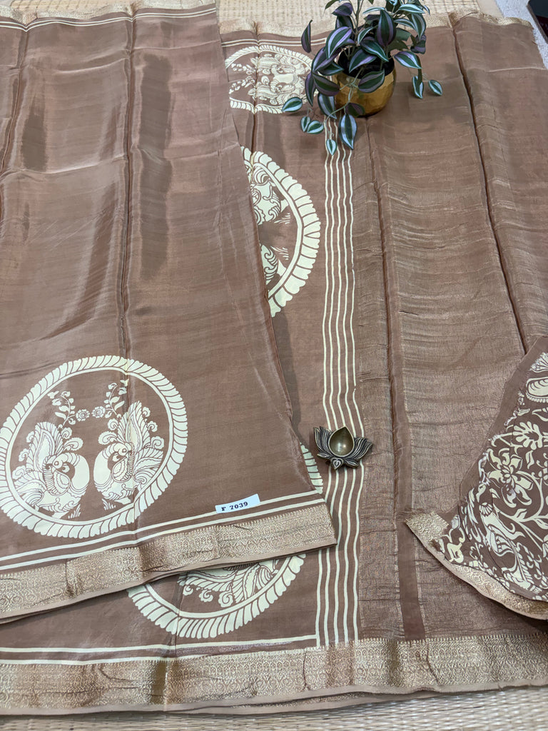 Semi Crepe Sarees #F7039