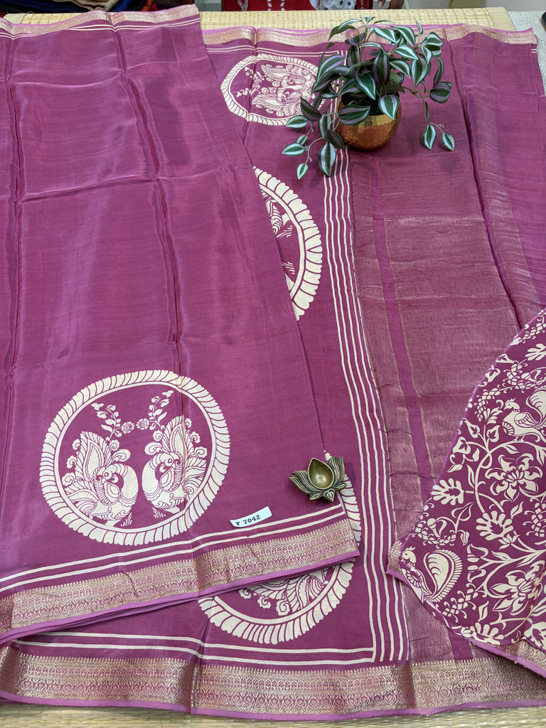 Semi Crepe Sarees #F7042