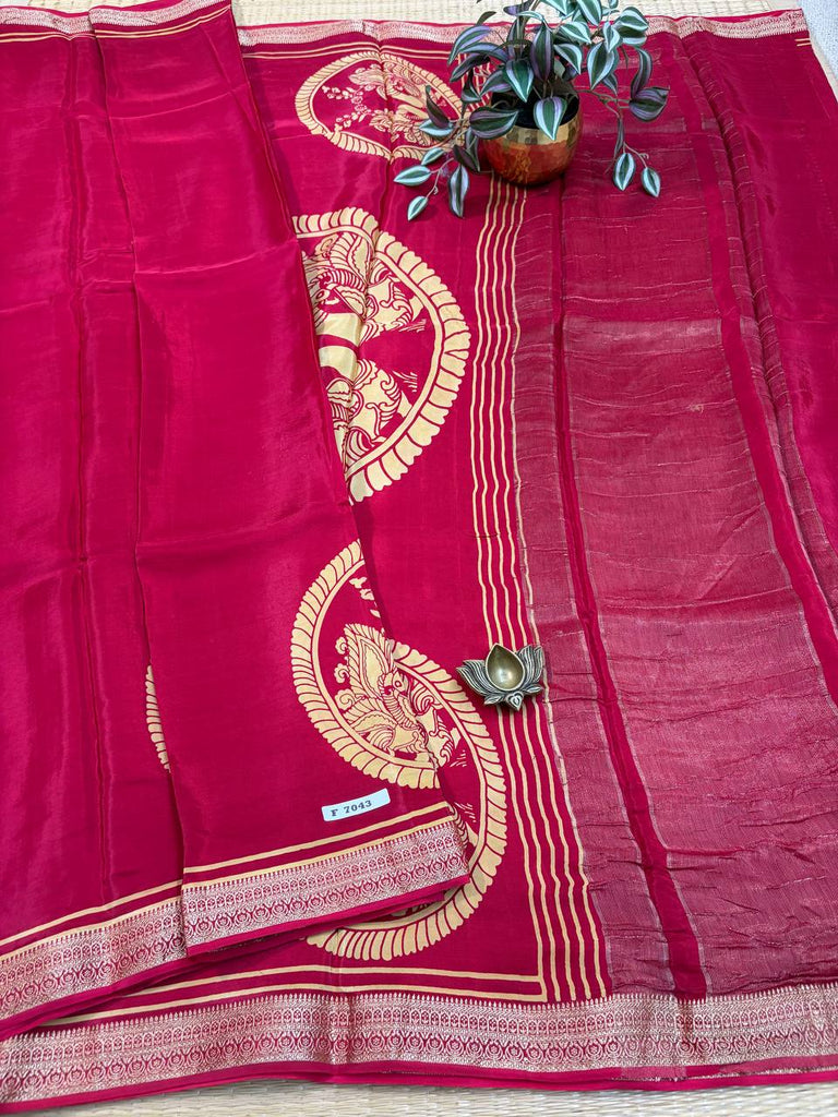 Semi Crepe Sarees #F7043