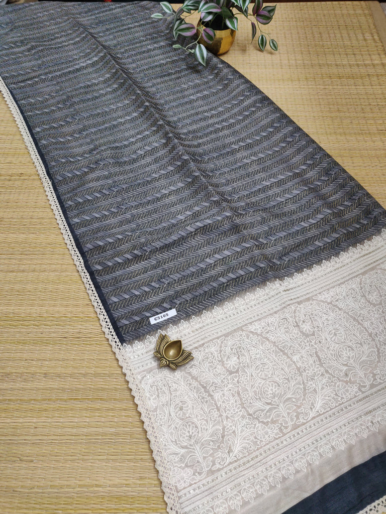Brushed RawSilk Saree #C5105