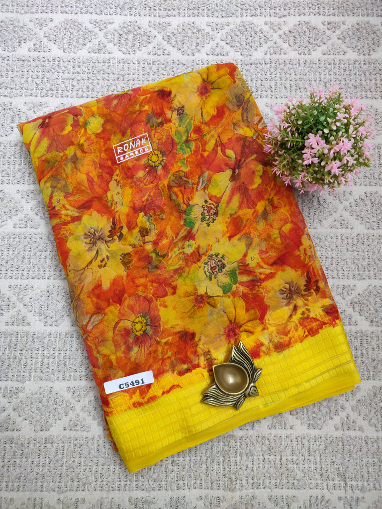 Designer Synthetic Saree #C5491