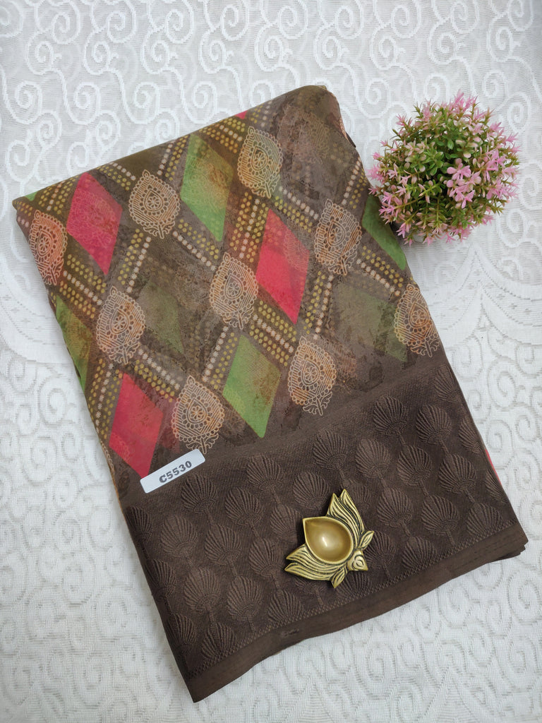 Designer Synthetic Saree #C5530