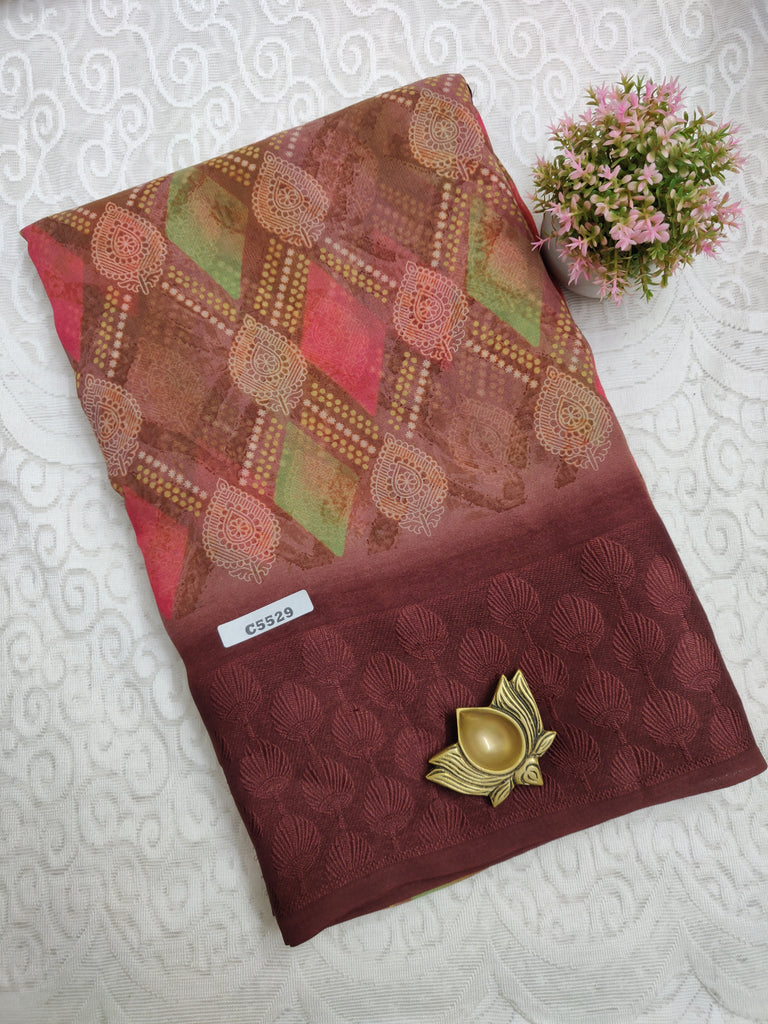 Designer Synthetic Saree #C5529