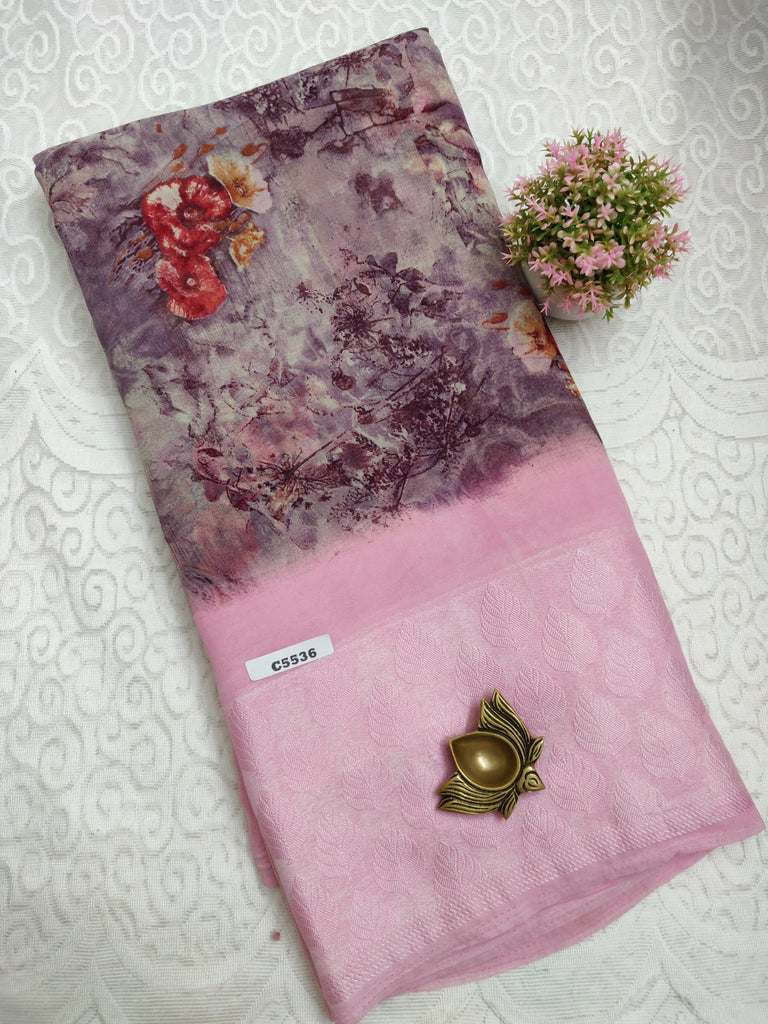 Designer Synthetic Saree #C5536