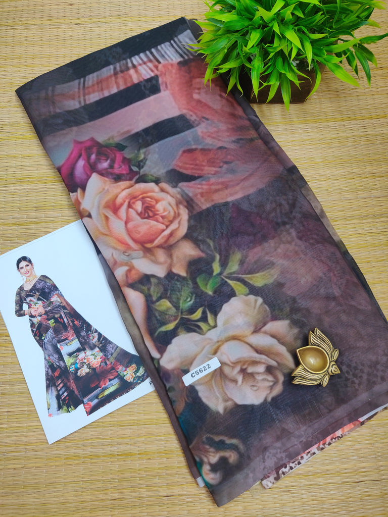 Designer Synthetic Saree #C5622
