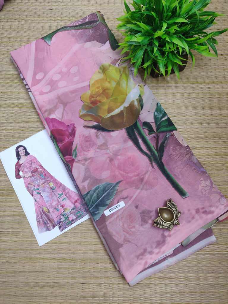 Designer Synthetic Saree #C5619