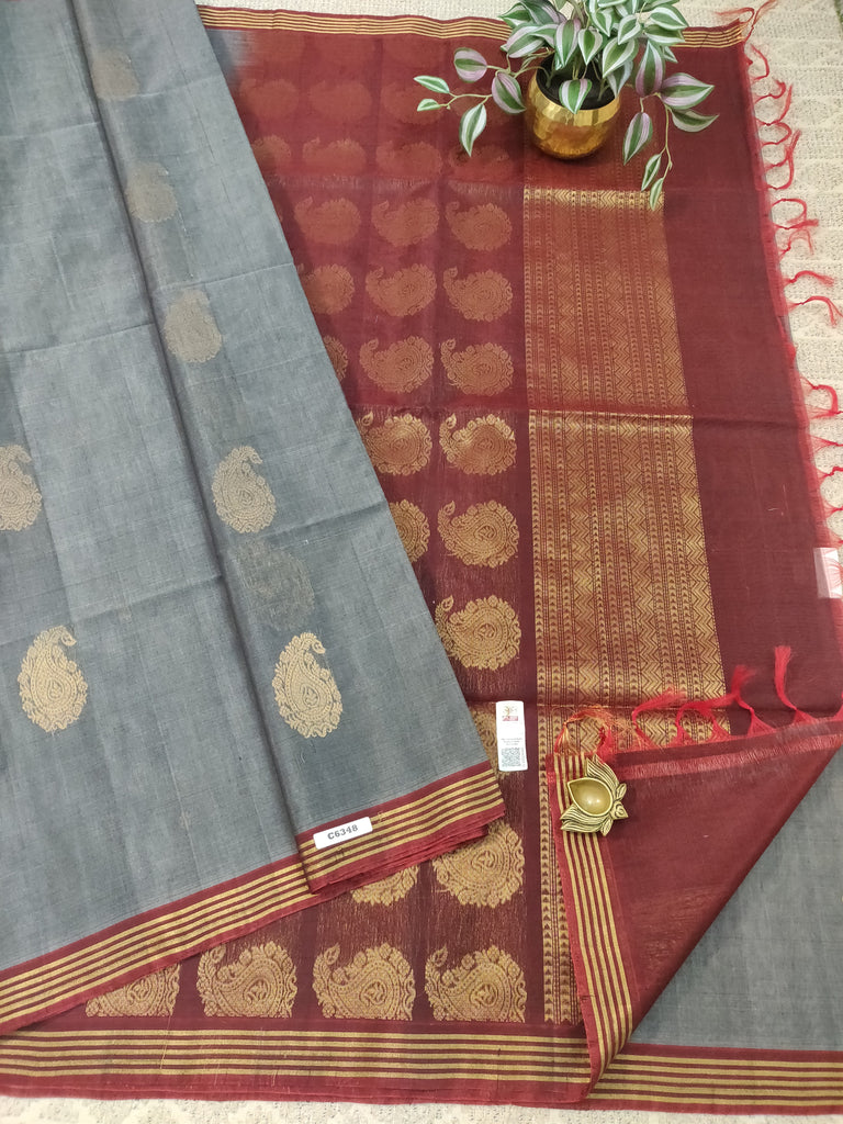 Pure Silk Cotton Sarees #C6348