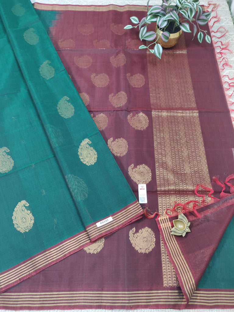 Pure Silk Cotton Sarees #C6347