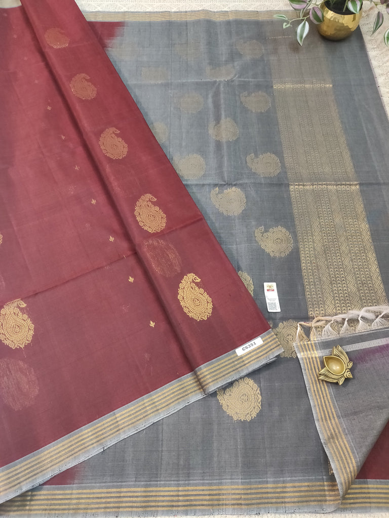 Pure Silk Cotton Sarees #C6351
