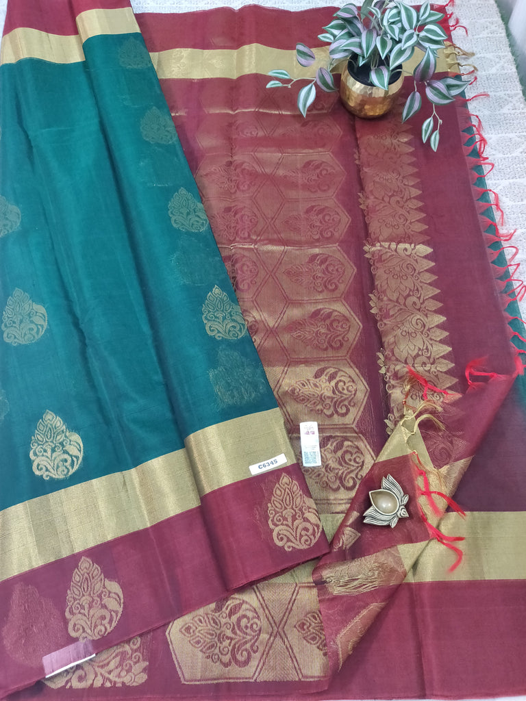 Pure Silk Cotton Sarees #C6345