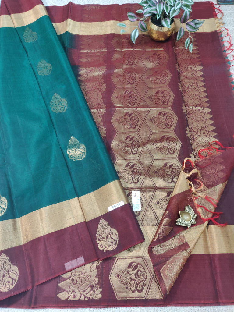 Pure Silk Cotton Sarees #C6346