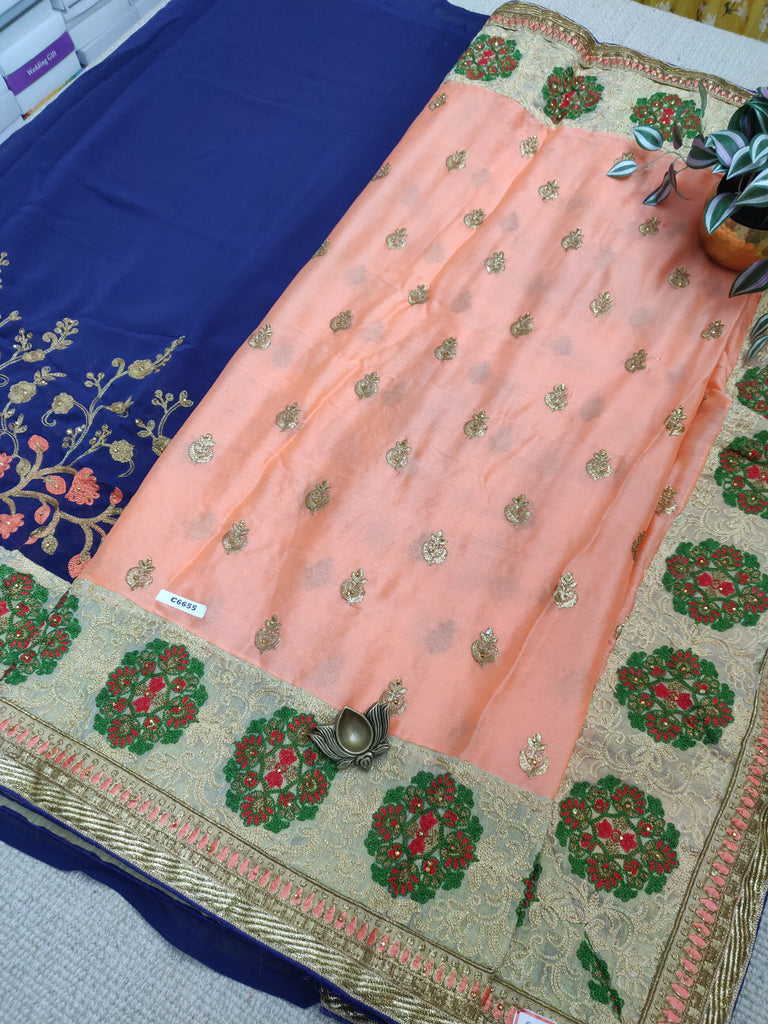Designer Synthetic Saree #C6655