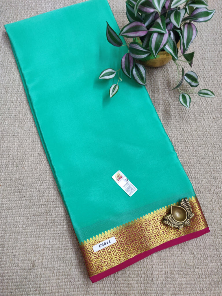 Pure crepe mysore silk saree – www.vannamayil.com