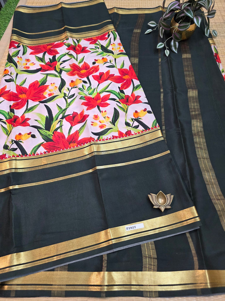 Pure  Crepe Silk Saree #F2927