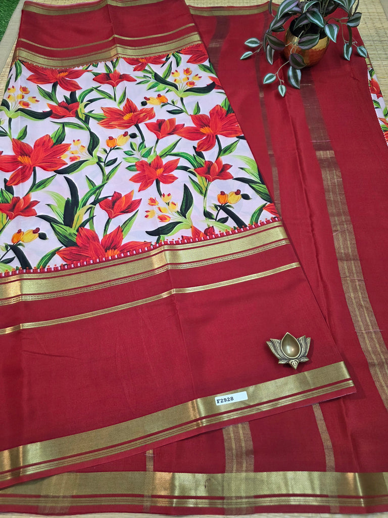 Pure  Crepe Silk Saree #F2928