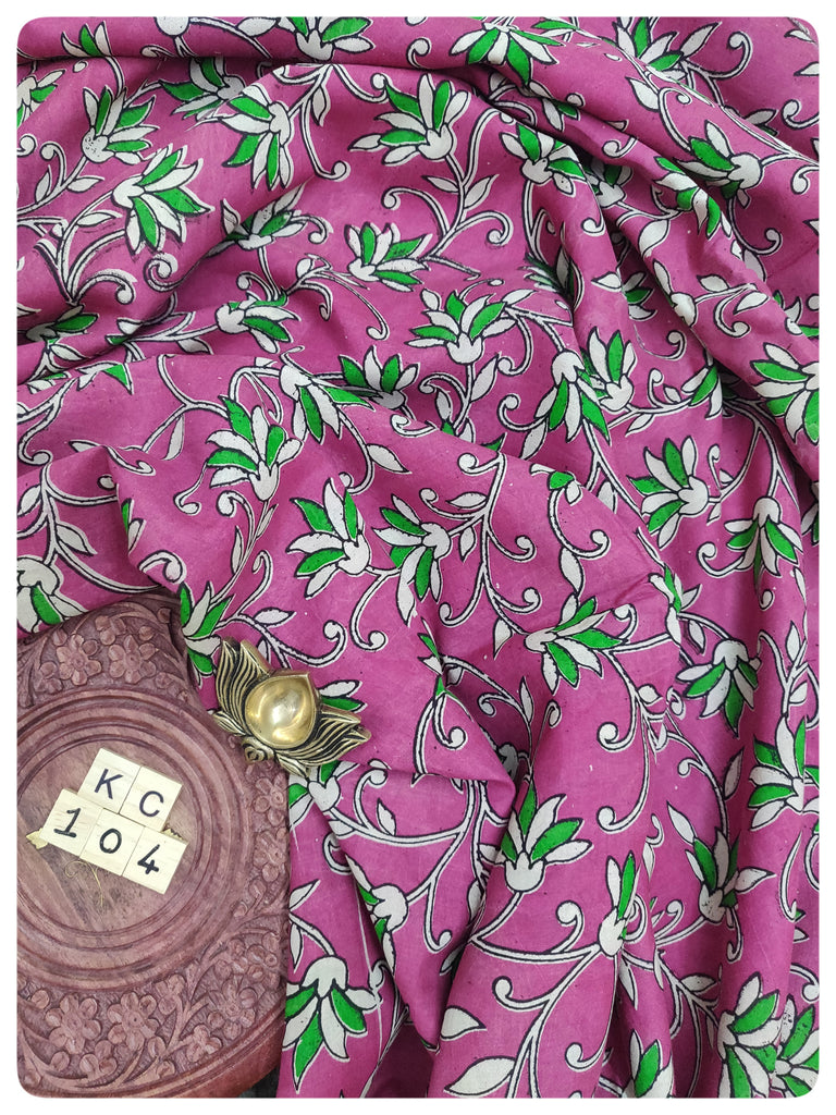 Kalamkari Silk Fabric #KC104