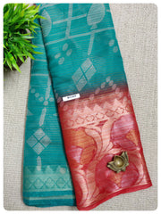 Tissue Brasso Saree #B1289