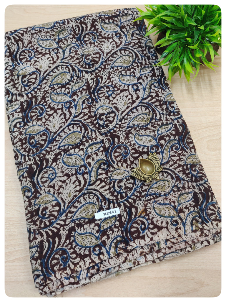 Kalamkari Silk Fabric #B2441