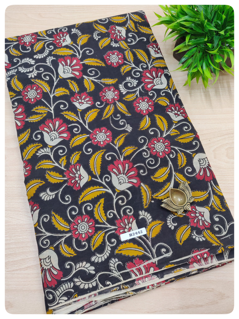 Kalamkari Silk Fabric #B2442