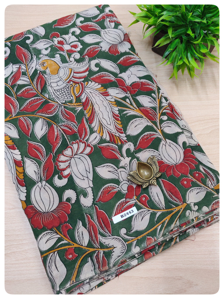 Kalamkari Silk Fabric #B2443
