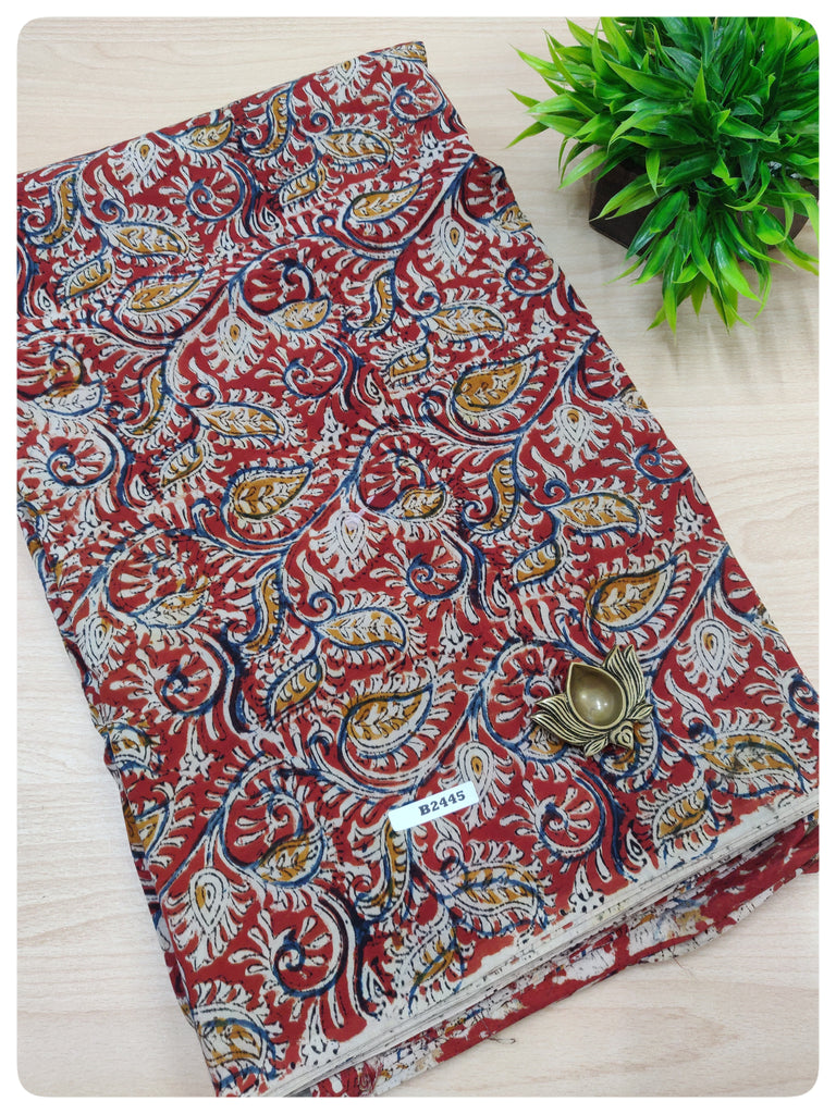 Kalamkari Silk Fabric #B2445