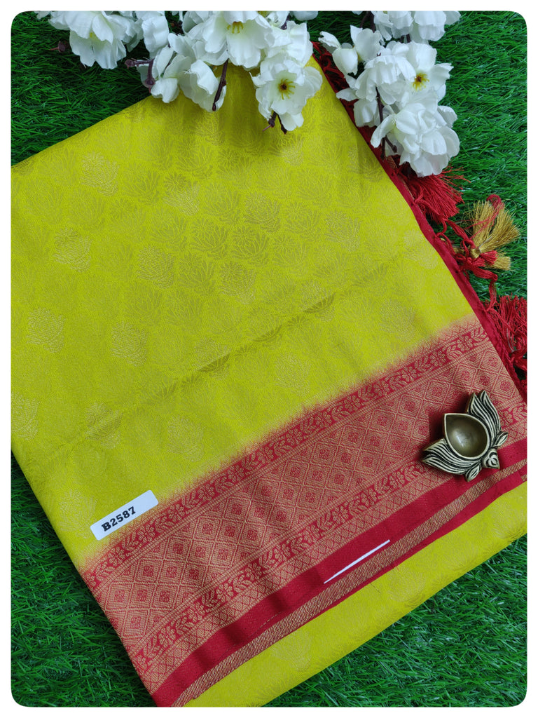 Kubera Pattu Contrast Border #B2587