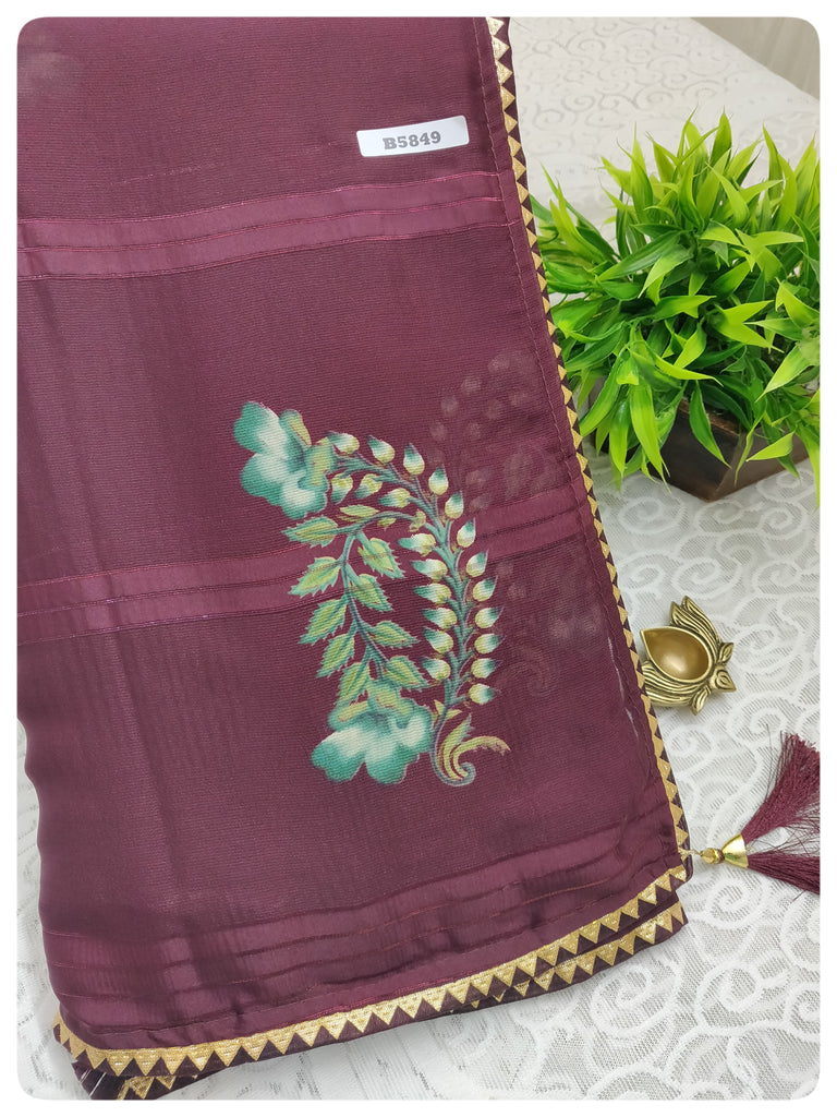 Printed Synthetic Saree at Rs 300/piece | Surat | ID: 9613419462