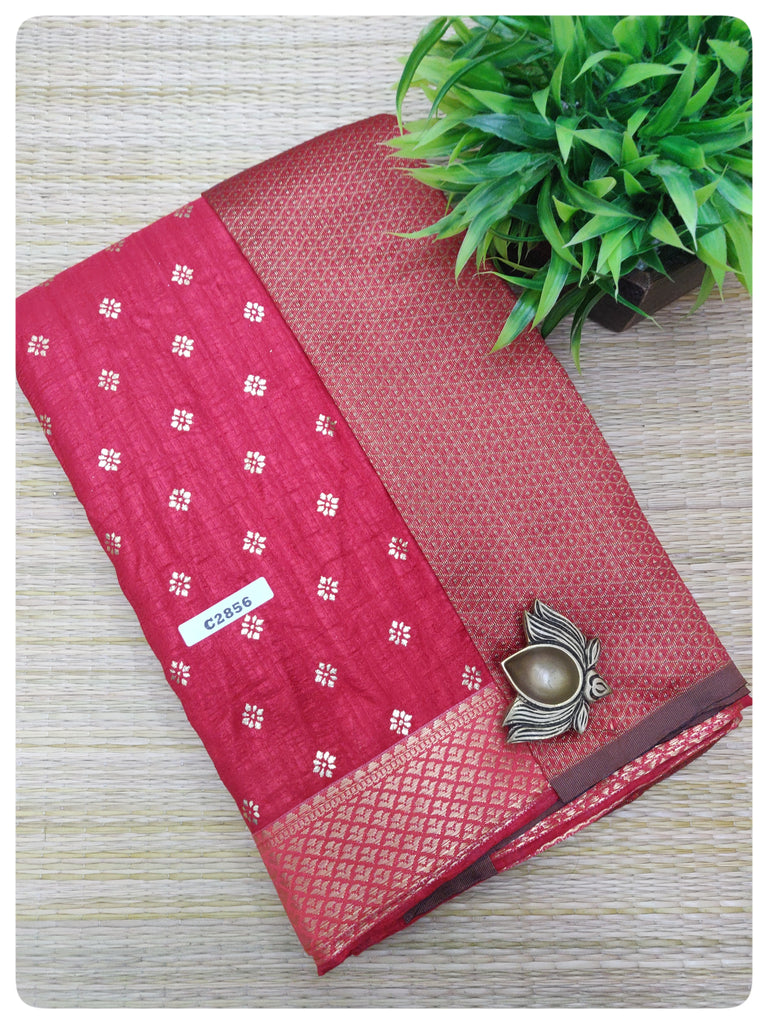 Semi Raw Silk Saree #C2856