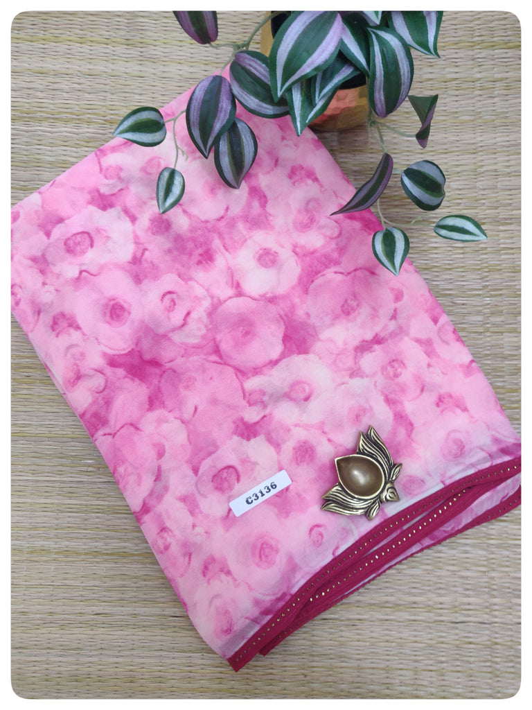 Designer Synthetic Saree #C3136
