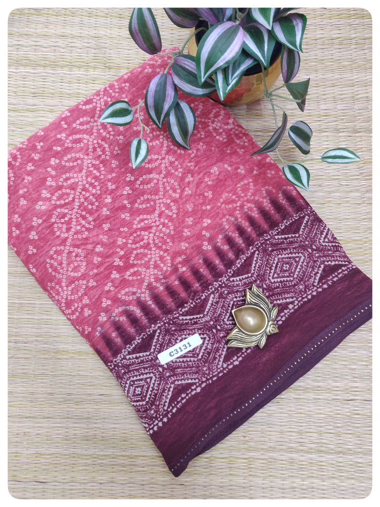 Designer Synthetic Saree #C3131
